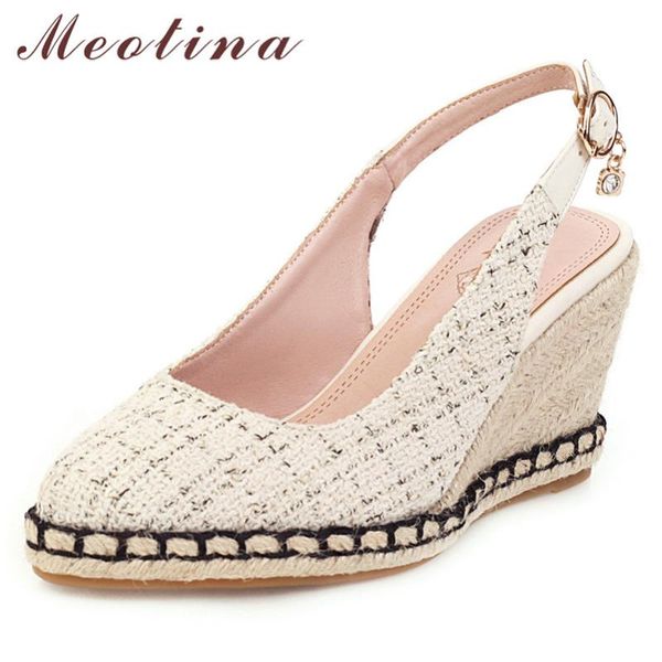 meotina high heels women pumps mixed colors wedge high heel slingbacks shoes buckle round toe shoes ladies spring big size 33-43, Black
meotina high heels women pumps mixed colors wedge high heel slingbacks shoes buckle round toe shoes ladies spring big size 33-43, Black