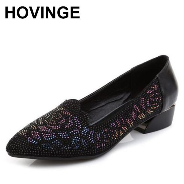 hovinge spring autumn high heel shoes women genuine leather shoes thick rhinestones high heels fashion party pumps big size, Black
hovinge spring autumn high heel shoes women genuine leather shoes thick rhinestones high heels fashion party pumps big size, Black