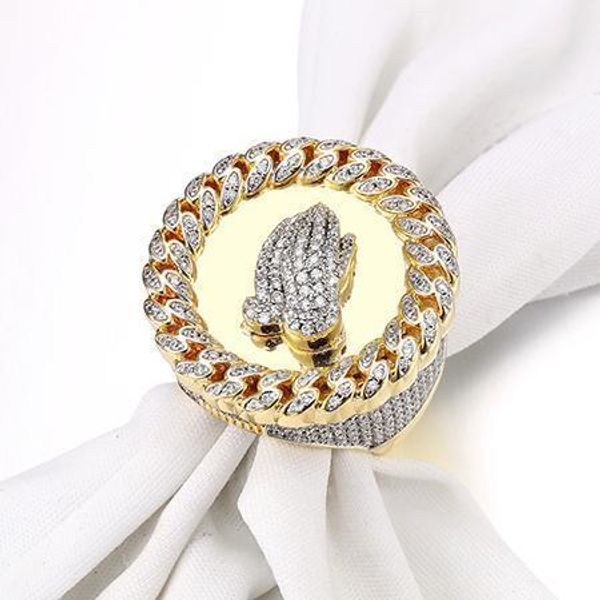 wide men rings praying hand cz crystal paved bling bling punk big vintage ring men hip hop jewellery gold color gift box, Silver
wide men rings praying hand cz crystal paved bling bling punk big vintage ring men hip hop jewellery gold color gift box, Silver