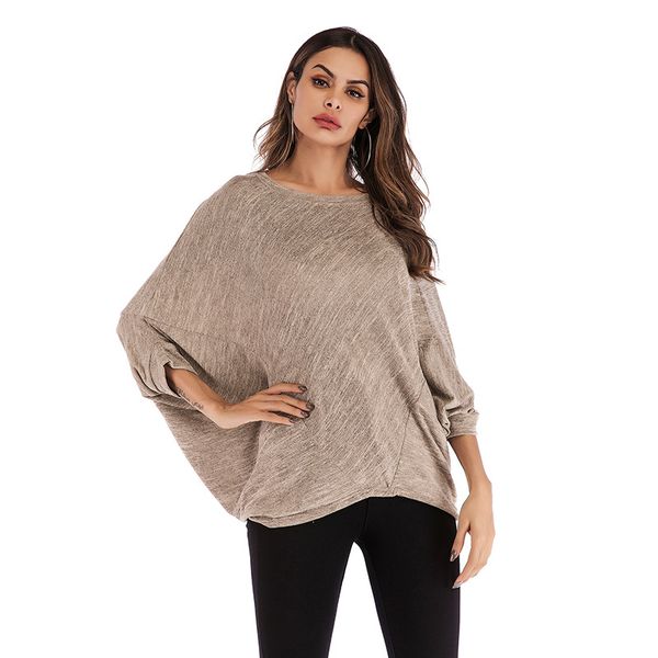 in spring of 2019 women's fashionable large-sized round-collar with loose and thin bat sleeves and t-shirts were exploded, White
in spring of 2019 women's fashionable large-sized round-collar with loose and thin bat sleeves and t-shirts were exploded, White