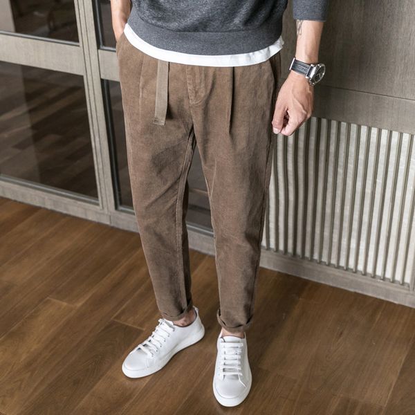 spring new corduroy pants men's slim fashion solid color casual pants man streetwear wild hip-hop cotton joggers trousers mens, Black
spring new corduroy pants men's slim fashion solid color casual pants man streetwear wild hip-hop cotton joggers trousers mens, Black