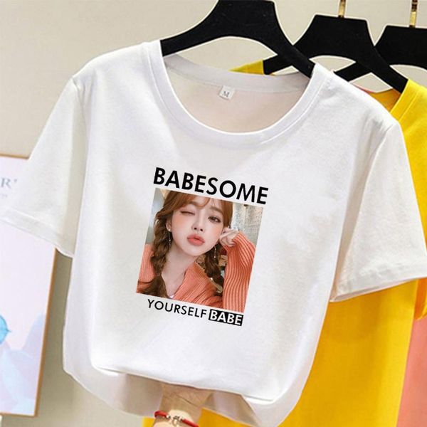 2020 fashionable t-shirt short-sleeved t-shirt female students casual loose large size women's clothing shop, White
2020 fashionable t-shirt short-sleeved t-shirt female students casual loose large size women's clothing shop, White