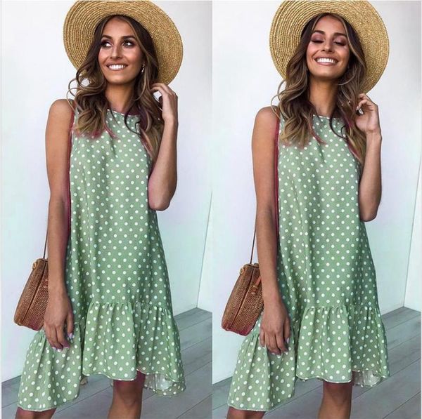 boho ruffles dot print sleeveless plue size dress women loose knee-lenght o-neck summer dress femme party beach dresses bohemian, Black;gray
boho ruffles dot print sleeveless plue size dress women loose knee-lenght o-neck summer dress femme party beach dresses bohemian, Black;gray