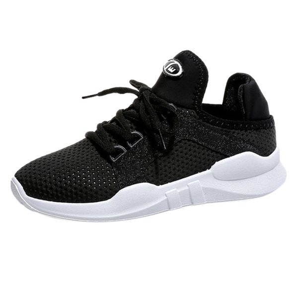 women's sneakers shoes 2019 new fashion casual solid lace-up breathable sneakers sport running shoes female casual flats, Black
women's sneakers shoes 2019 new fashion casual solid lace-up breathable sneakers sport running shoes female casual flats, Black