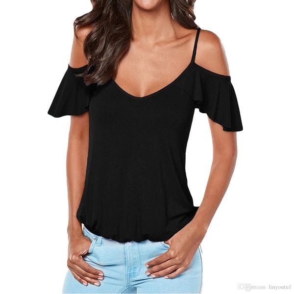 2020 off shoulder blouse women half sleeve spaghetti strap ruffle womens and blouses summer 2019 shirt, White
2020 off shoulder blouse women half sleeve spaghetti strap ruffle womens and blouses summer 2019 shirt, White