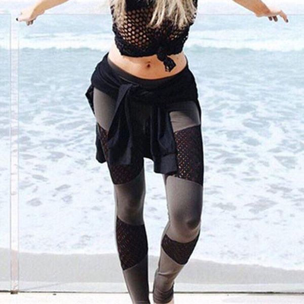 women ladies trousers mesh hollow high waist yoga running long pants leggings, White;red
women ladies trousers mesh hollow high waist yoga running long pants leggings, White;red