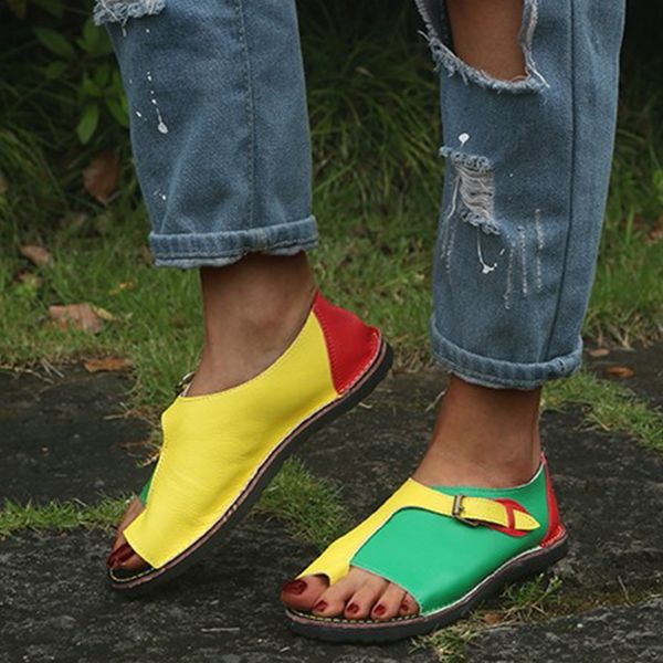 sarairis flat with large size 43 leisure patchwork summer women's shoes woman sandals female, Black 
sarairis flat with large size 43 leisure patchwork summer women's shoes woman sandals female, Black