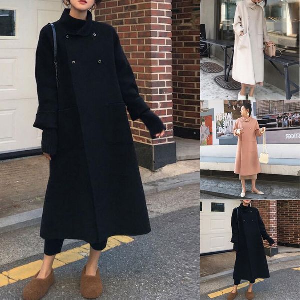 solid color casual trench vintage oversize coat fashion women casual loose long sleeve cardigan cardigan coat windbreaker, Black
solid color casual trench vintage oversize coat fashion women casual loose long sleeve cardigan cardigan coat windbreaker, Black