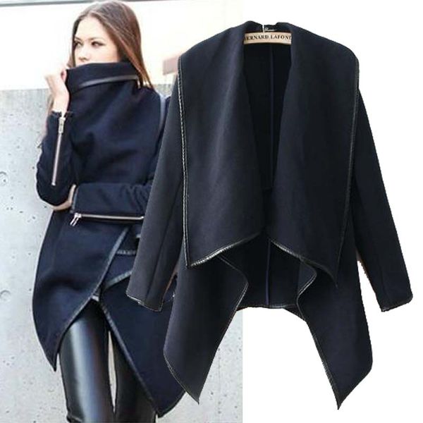 europe fashion autumn winter women jackets and coats cross irregular jacket long sleeve coats black overcoat chaquetas mujer, Black;brown
europe fashion autumn winter women jackets and coats cross irregular jacket long sleeve coats black overcoat chaquetas mujer, Black;brown