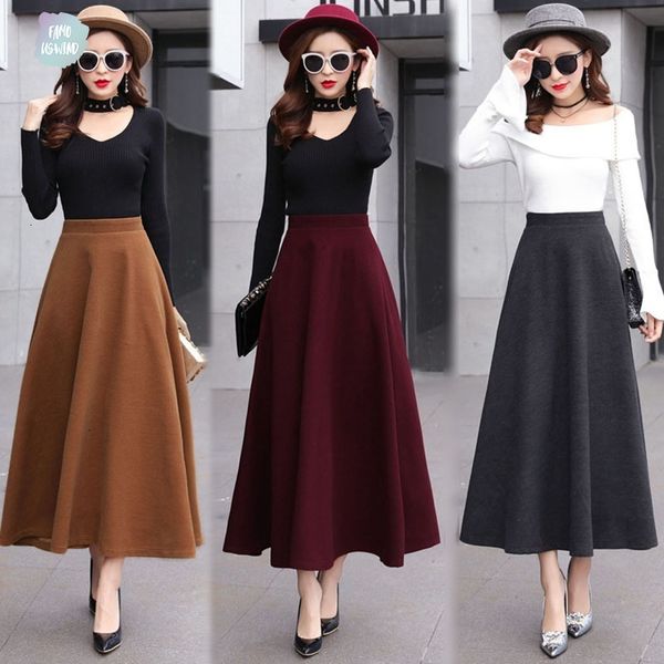 waist woolen skirts womens winter streewear wool long pleated skirt with belt fashion casual ladies saia longa black
waist woolen skirts womens winter streewear wool long pleated skirt with belt fashion casual ladies saia longa black