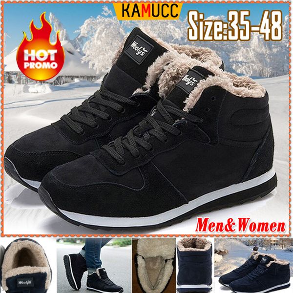 women and men winter snow boots plus size 36-47 warm ankle botas hombre for leather winter boots shoes men plush winter sneakers, Black
women and men winter snow boots plus size 36-47 warm ankle botas hombre for leather winter boots shoes men plush winter sneakers, Black