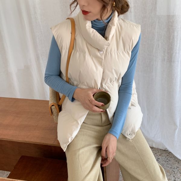 winter women waistcoat white mandarin collar sleeveless padded jacket concise style winter vest, Black;white
winter women waistcoat white mandarin collar sleeveless padded jacket concise style winter vest, Black;white