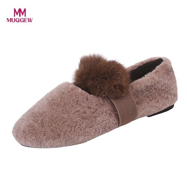 women's warm shoes casual hairball single shoes women winter warm lazy cotton flat-with female slip-on flats, Black
women's warm shoes casual hairball single shoes women winter warm lazy cotton flat-with female slip-on flats, Black