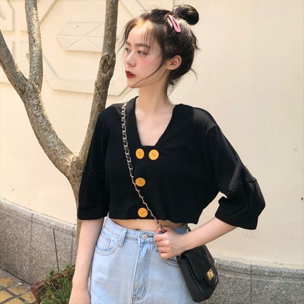 loose all-matchv-neck t-shirt 2020 summer thread style sweet all-match shirt female bm regular small short sleeve, White
loose all-matchv-neck t-shirt 2020 summer thread style sweet all-match shirt female bm regular small short sleeve, White