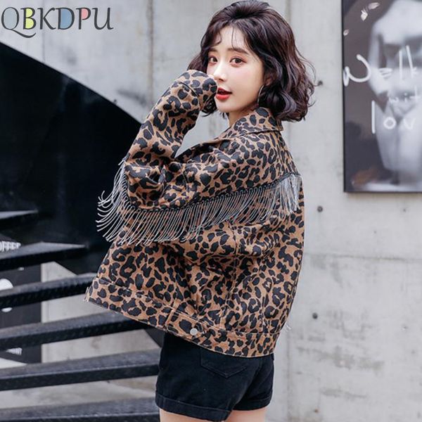 2019 vintage leopard print jean jacket women tassel bat long sleeve bomber jackets casual spring autumn loose short denim coat, Black;brown
2019 vintage leopard print jean jacket women tassel bat long sleeve bomber jackets casual spring autumn loose short denim coat, Black;brown