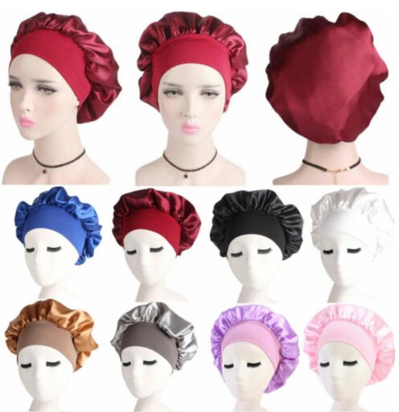 women wide band satin silk bonnet cap high elasticity reusable night sleep cap hair bonnet hat silk head cover wide elastic band
women wide band satin silk bonnet cap high elasticity reusable night sleep cap hair bonnet hat silk head cover wide elastic band