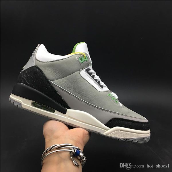 air 3 chlorophyll 136064-006 3s iii grey kicks men basketball sports shoes sneakers trainers with original box, Black;white
air 3 chlorophyll 136064-006 3s iii grey kicks men basketball sports shoes sneakers trainers with original box, Black;white