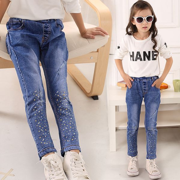 2019 spring children new casual denim pants kids fashion stars print distressed jeans pants for big girls 5-10 years, Blue
2019 spring children new casual denim pants kids fashion stars print distressed jeans pants for big girls 5-10 years, Blue