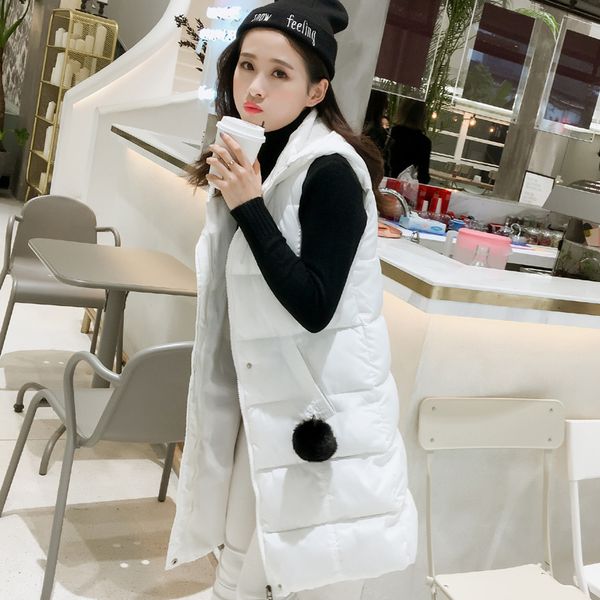 back seasoncotton vest girls long tide 2019 student waistcoat down cotton vest loose coat, Black;white
back seasoncotton vest girls long tide 2019 student waistcoat down cotton vest loose coat, Black;white