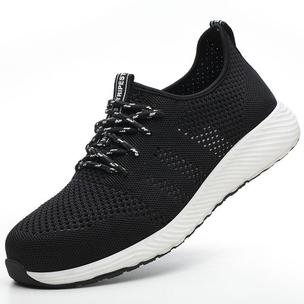 new arrival men fashion breathable steel toe caps work safety shoes summer worker shoe platform security boots protect footwear, Black 
new arrival men fashion breathable steel toe caps work safety shoes summer worker shoe platform security boots protect footwear, Black