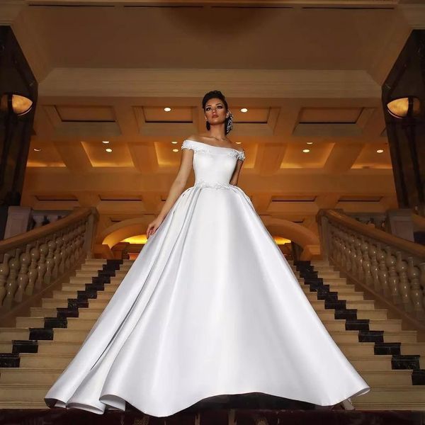 gorgeous arabic wedding dresses long train off shoulder lace appliques satin plus size bridal gowns vestido de novia, White
gorgeous arabic wedding dresses long train off shoulder lace appliques satin plus size bridal gowns vestido de novia, White