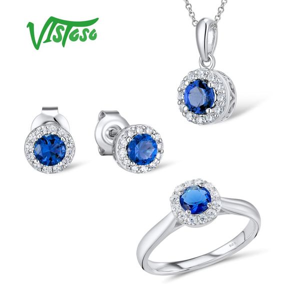 vistoso jewelry sets for woman blue crystal stones jewelry set earrings pendant ring 925 sterling silver fashion fine, Black
vistoso jewelry sets for woman blue crystal stones jewelry set earrings pendant ring 925 sterling silver fashion fine, Black