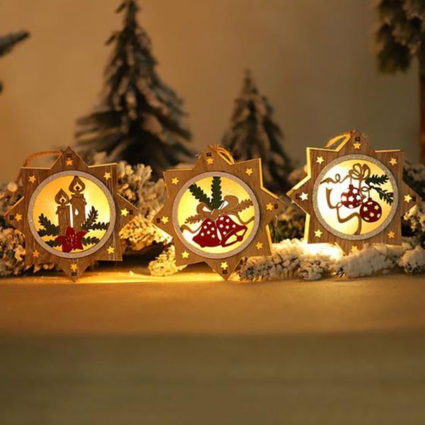 1pc christmas tree wooden glowing ornament star round shape led light decoration luminous santa snowman deer hanging pendant
1pc christmas tree wooden glowing ornament star round shape led light decoration luminous santa snowman deer hanging pendant