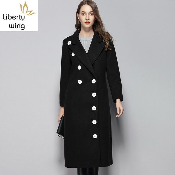 women's wool & blends double breasted women elegant solid black suit collar woolen long coats female casual thicken jackets
women's wool & blends double breasted women elegant solid black suit collar woolen long coats female casual thicken jackets