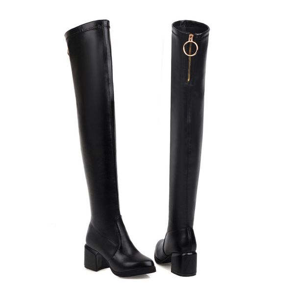female autumn winter size 33-48 thick medium heels black white pu leather over-the-knee boots for women ladies long boots shoes
female autumn winter size 33-48 thick medium heels black white pu leather over-the-knee boots for women ladies long boots shoes