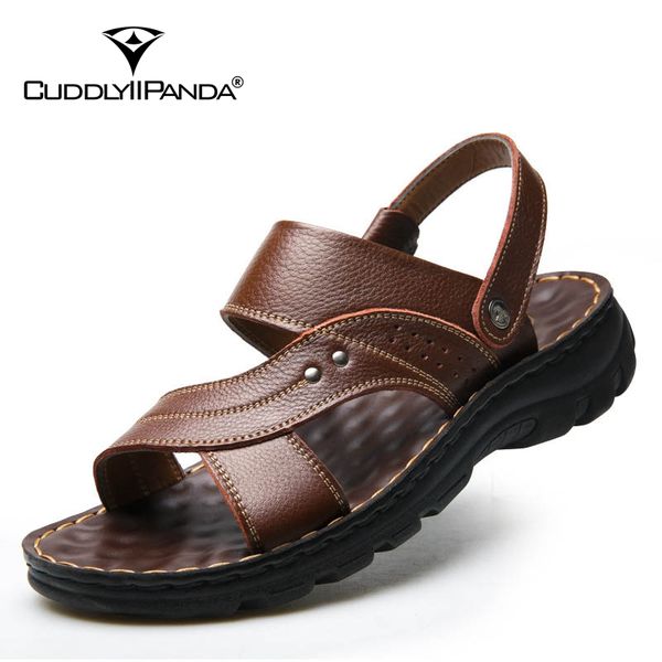 cuddlyiipanda genuine leather fashion buckle design men's beach shoes metal decoration sandals outdoor leisure sandalias hombre, Black
cuddlyiipanda genuine leather fashion buckle design men's beach shoes metal decoration sandals outdoor leisure sandalias hombre, Black