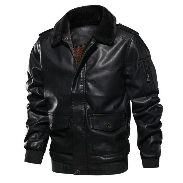men's fur & faux pu jacket bomber leather coat autumn winter warm thick male motorcycle jackets casual mens brand clothing eu size hx23, Black
men's fur & faux pu jacket bomber leather coat autumn winter warm thick male motorcycle jackets casual mens brand clothing eu size hx23, Black