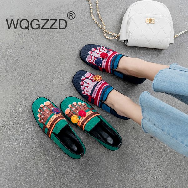 european stylish women shoes knitting loafers flat shoes women casual ladies, Black
european stylish women shoes knitting loafers flat shoes women casual ladies, Black