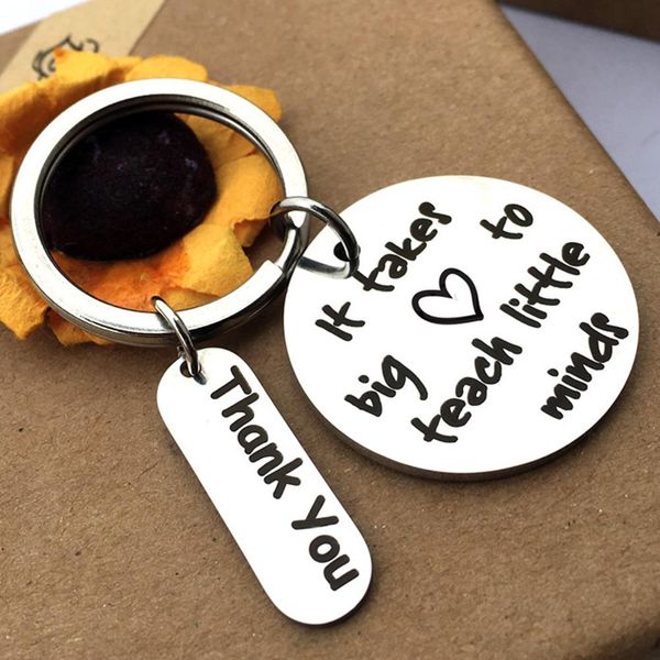 metal letter it takes big heart to teach pendant keychain key ring holder gift new, Silver
metal letter it takes big heart to teach pendant keychain key ring holder gift new, Silver