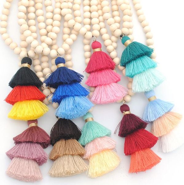 tassel necklace festival 10mm natural ivory white wood beaded necklace 3 layered cotton tassels long necklace boho yoga, Silver
tassel necklace festival 10mm natural ivory white wood beaded necklace 3 layered cotton tassels long necklace boho yoga, Silver