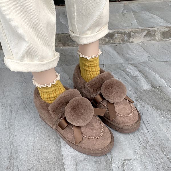 winter bowknot keep warm snow boots women shoes fashion plush ball round toe ankle boots woman short plush platform, Black
winter bowknot keep warm snow boots women shoes fashion plush ball round toe ankle boots woman short plush platform, Black