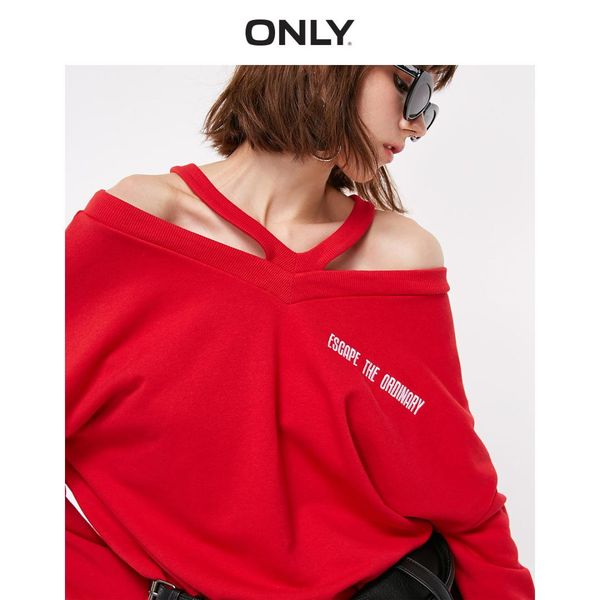 only women's v-neckline off-the-shoulder letter print sweatshirt | 11849s519, Black
only women's v-neckline off-the-shoulder letter print sweatshirt | 11849s519, Black