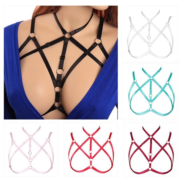 women pink harness bra body bondage soft strappy hollow out cage adjust punk gothic plus size dance festival rave lingerie, Black;white
women pink harness bra body bondage soft strappy hollow out cage adjust punk gothic plus size dance festival rave lingerie, Black;white