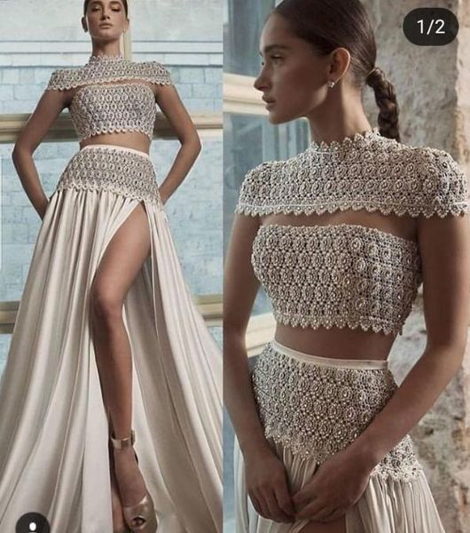 evening dress yousef aljasmi high-neck white chiffon lace short sleeve floor length a-line long dress, Black;pink
evening dress yousef aljasmi high-neck white chiffon lace short sleeve floor length a-line long dress, Black;pink