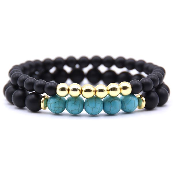strands 2pcs 8mm natural healing stone bracelets for men women steel ball beaded bracelet elastic, Black
strands 2pcs 8mm natural healing stone bracelets for men women steel ball beaded bracelet elastic, Black