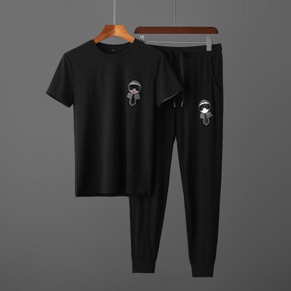 2020 spring summer europe luxury monster eye rhinestone cartoon applique men women short sleeve t shirt pants trousers tracksuit sport set, White;black
2020 spring summer europe luxury monster eye rhinestone cartoon applique men women short sleeve t shirt pants trousers tracksuit sport set, White;black