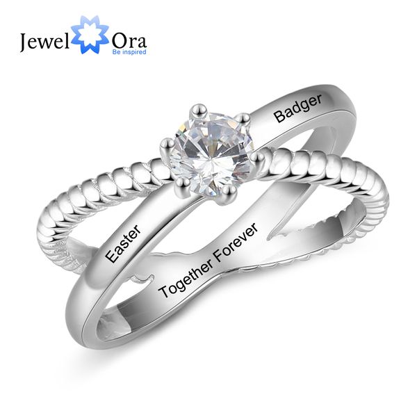 personalized custom name rings for women x shape crossed engrave wedding engagement ring with zircon jewelry (jewelora ri103946, Golden;silver
personalized custom name rings for women x shape crossed engrave wedding engagement ring with zircon jewelry (jewelora ri103946, Golden;silver