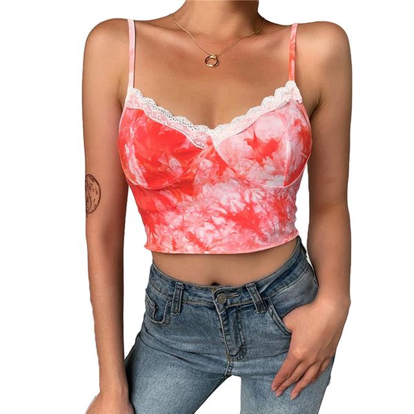 women's tanks & camis 2021 summer women tie dye print vest v neck spaghetti strap laced tank backless camisole, White
women's tanks & camis 2021 summer women tie dye print vest v neck spaghetti strap laced tank backless camisole, White