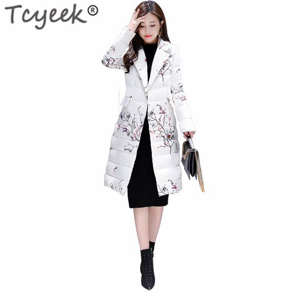 tcyeek 2019 fashion women's down jacket 90% duck down coat female ladis long floral parka thick warm doudoune femme hiver 81015, Black
tcyeek 2019 fashion women's down jacket 90% duck down coat female ladis long floral parka thick warm doudoune femme hiver 81015, Black