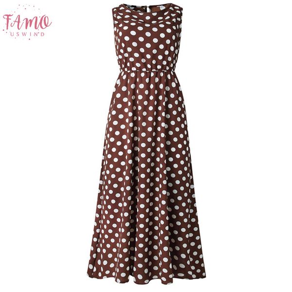 summer sleeveless polka dot ankle length print midi dress casual women fashion dresses 2019 new a line boho elegant brown long dress, Black;gray
summer sleeveless polka dot ankle length print midi dress casual women fashion dresses 2019 new a line boho elegant brown long dress, Black;gray