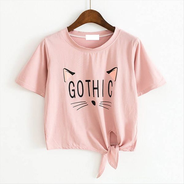 summer t-shirt female cute 2019 short shorts and shorts-sleeved junior high school students 18-24 years old all-match short style, White 
summer t-shirt female cute 2019 short shorts and shorts-sleeved junior high school students 18-24 years old all-match short style, White