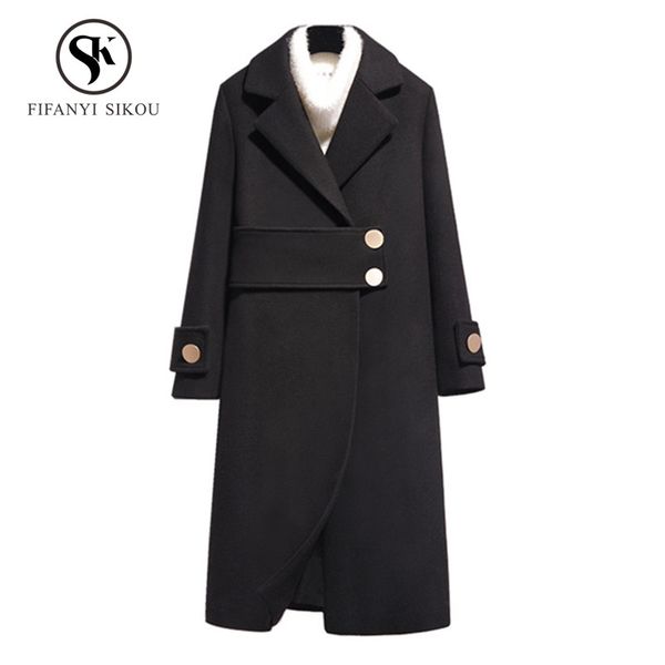 2018 new winter wool coat women single breasted long coat ladies elegant slim wool blends coats casual warm outerwear female, Black
2018 new winter wool coat women single breasted long coat ladies elegant slim wool blends coats casual warm outerwear female, Black