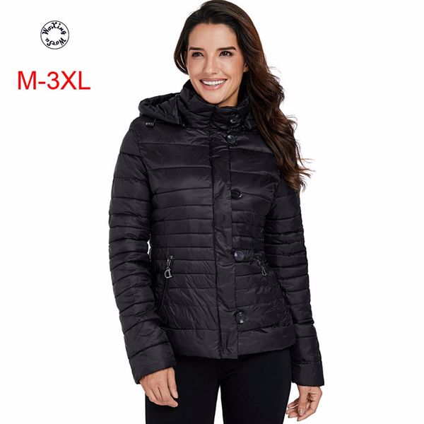 woxingwosu women's hooded parkas warm in winter coats hooded long-sleeved cotton short bigger sizes, Black
woxingwosu women's hooded parkas warm in winter coats hooded long-sleeved cotton short bigger sizes, Black