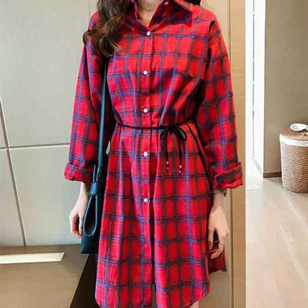 2019 autumn casual loose shirts female women fashion plaid long blouses women boyfriend style long sleeve shirt, White
2019 autumn casual loose shirts female women fashion plaid long blouses women boyfriend style long sleeve shirt, White