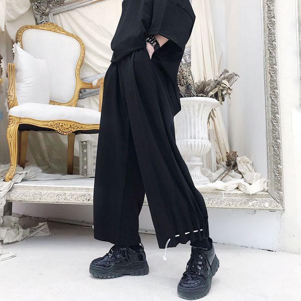 spring new pants men's fashion solid color casual wide leg pants man streetwear trend wild loose hip hop trousers male, Black
spring new pants men's fashion solid color casual wide leg pants man streetwear trend wild loose hip hop trousers male, Black