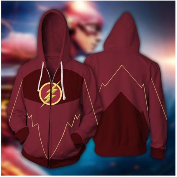 3d print flash movies anime cosplay 3d prints zippers cardigan hooded sport jacket halloween hoodies, Black
3d print flash movies anime cosplay 3d prints zippers cardigan hooded sport jacket halloween hoodies, Black
